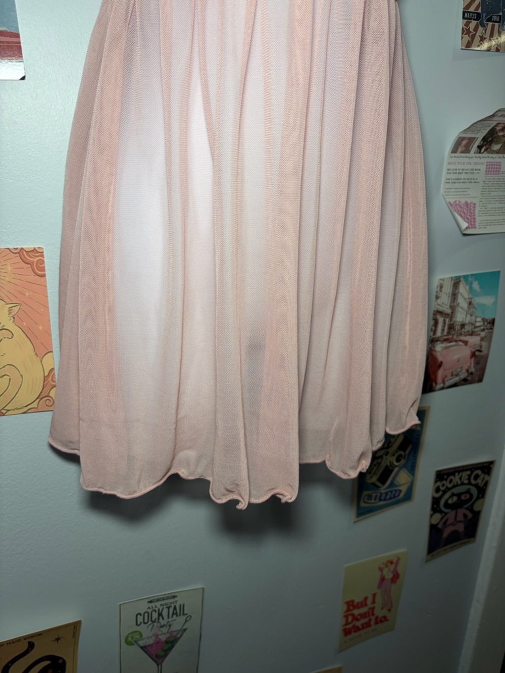 Daisy Fuentes Blush Pink Lace Babydoll Chemise - Picture 4 of 5